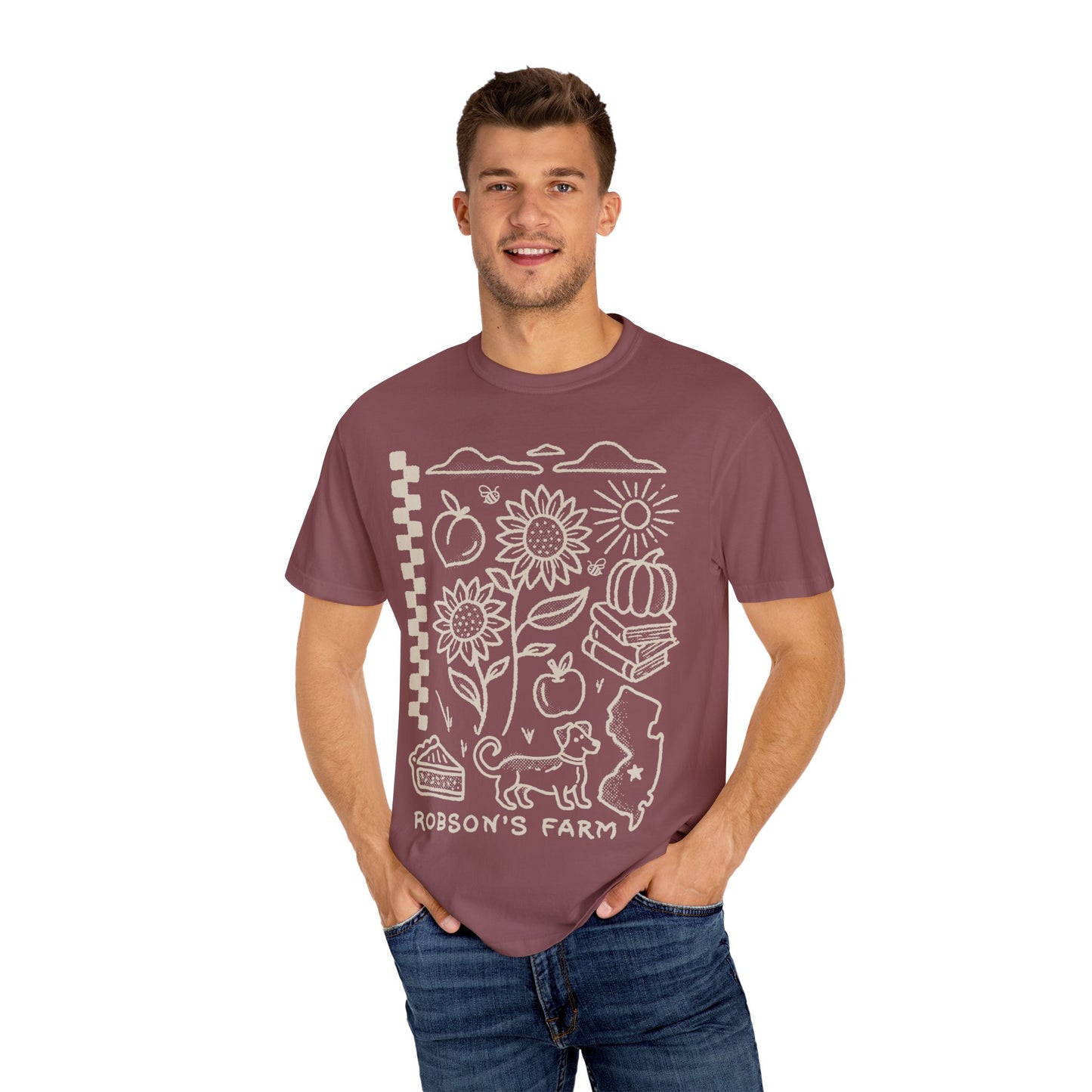 Fall T Shirt, Tan Design