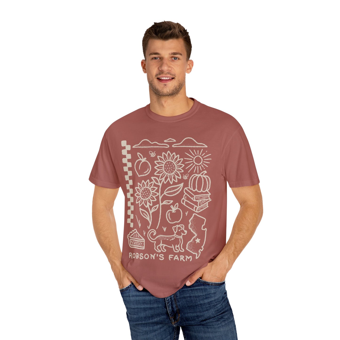Fall T Shirt, Tan Design