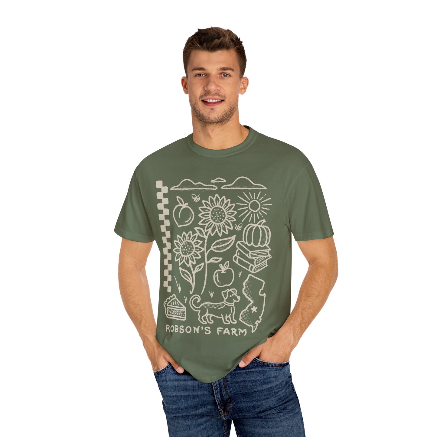 Fall T Shirt, Tan Design