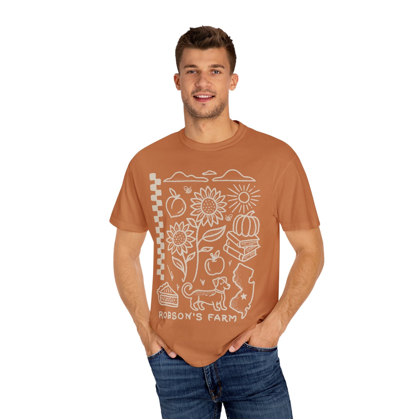 Fall T Shirt, Tan Design