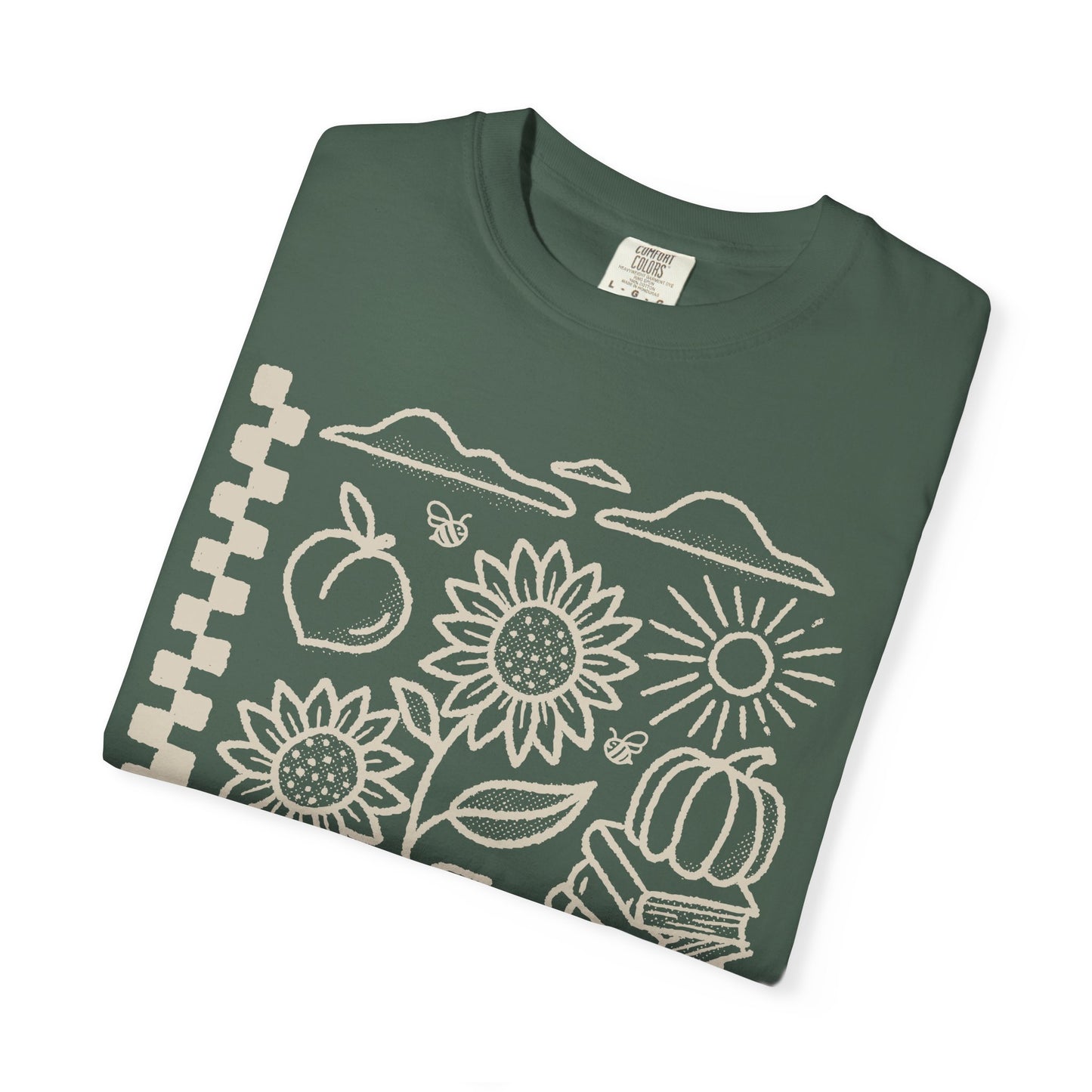 Fall T Shirt, Tan Design