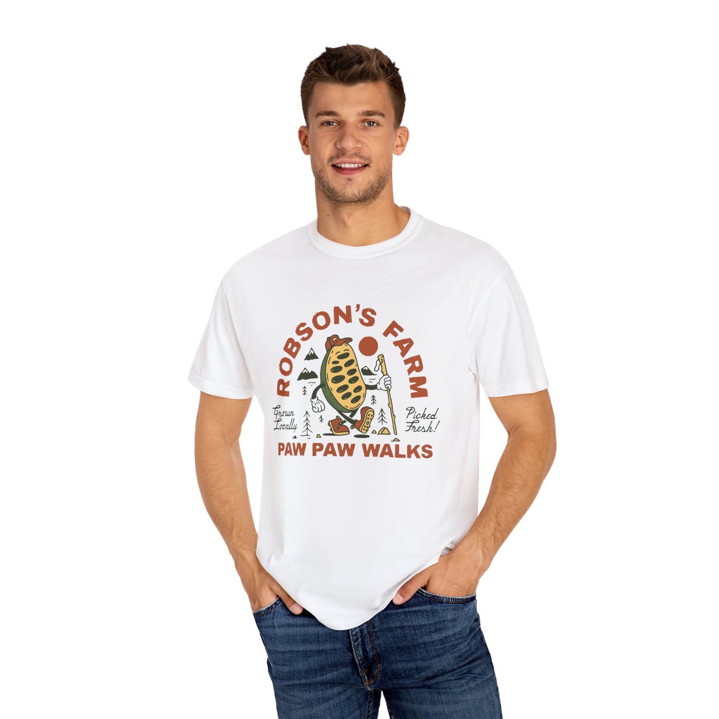 PawPaw Shirt, Yellow Unisex Garment-Dyed T-shirt