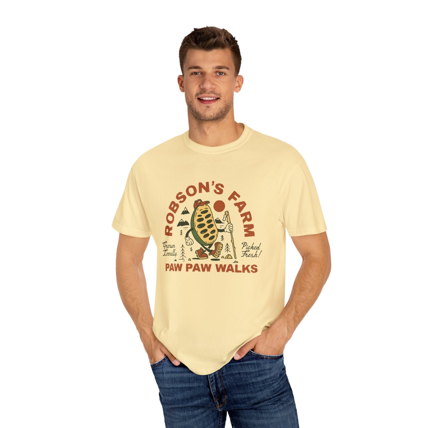 PawPaw Shirt, Yellow Unisex Garment-Dyed T-shirt